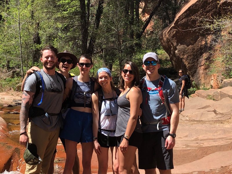 Joe, James, Sheila, Kristen, Tessa, Adam - exploring Sedona