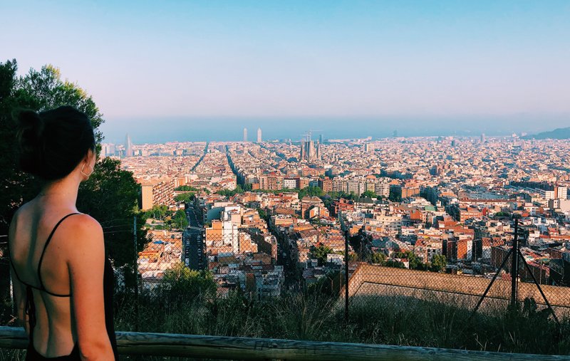 View from midway up the Bunkers hill, Barcelona