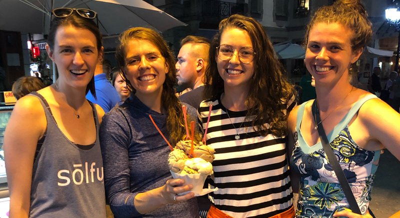 Three of the Gottlieb sisters that went for out for a beautiful mountain of ice cream post dinner