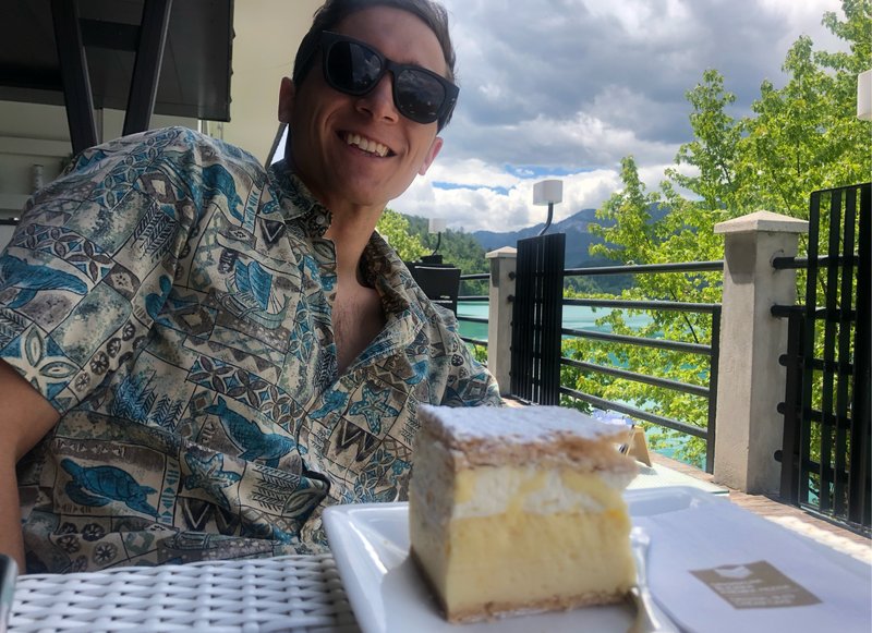 The Lake Bled cake proved to be quite tasty