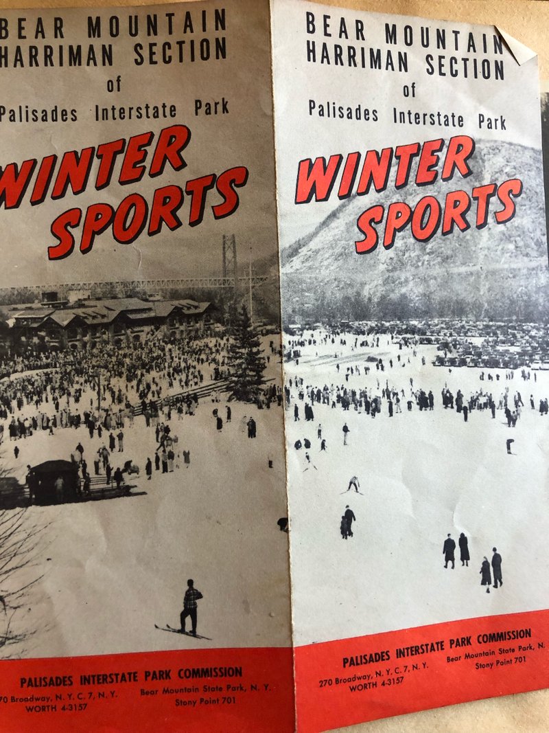 Bear Mountain, early December, circa 1950 — must have been a good year for snow!