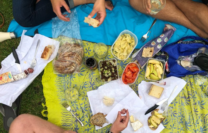 Night one with our friends — executing a proper Parisian picnic