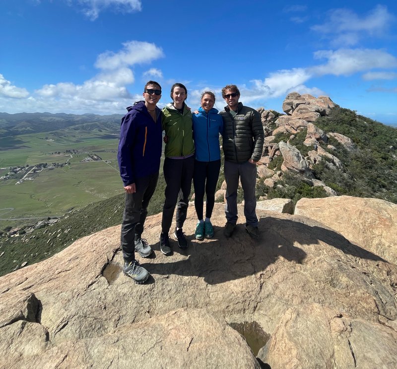 A kind stranger took this photo of us at the top of Bishop’s Peak!