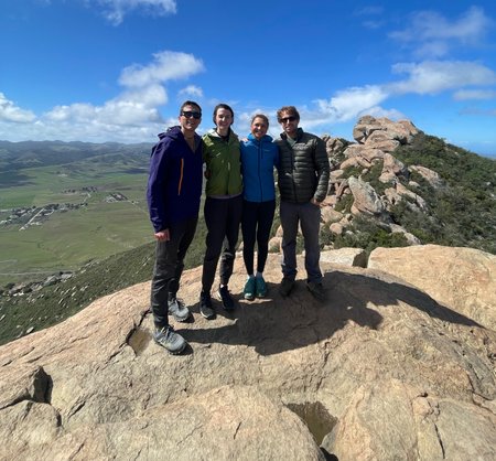 A kind stranger took this photo of us at the top of Bishop’s Peak!