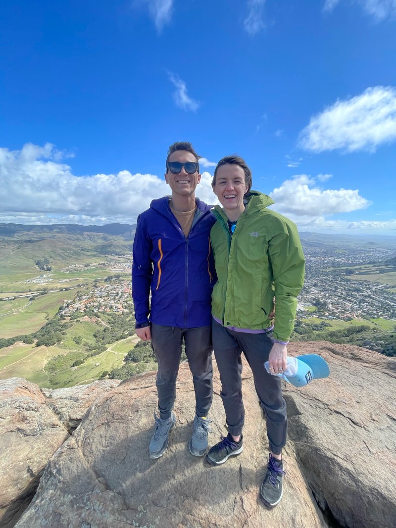 Hey, that’s us! Here we are at the top of Bishop’s Peak