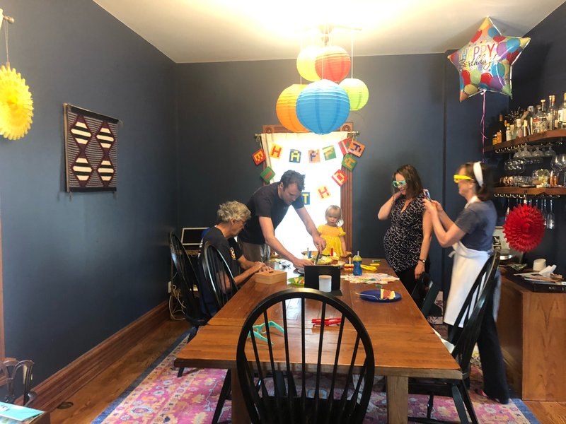 Olivia’s Lego-themed second birthday party. This was a LIT event - we even had socially-distanced beer!