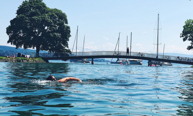 Swimming in Lake Zurich