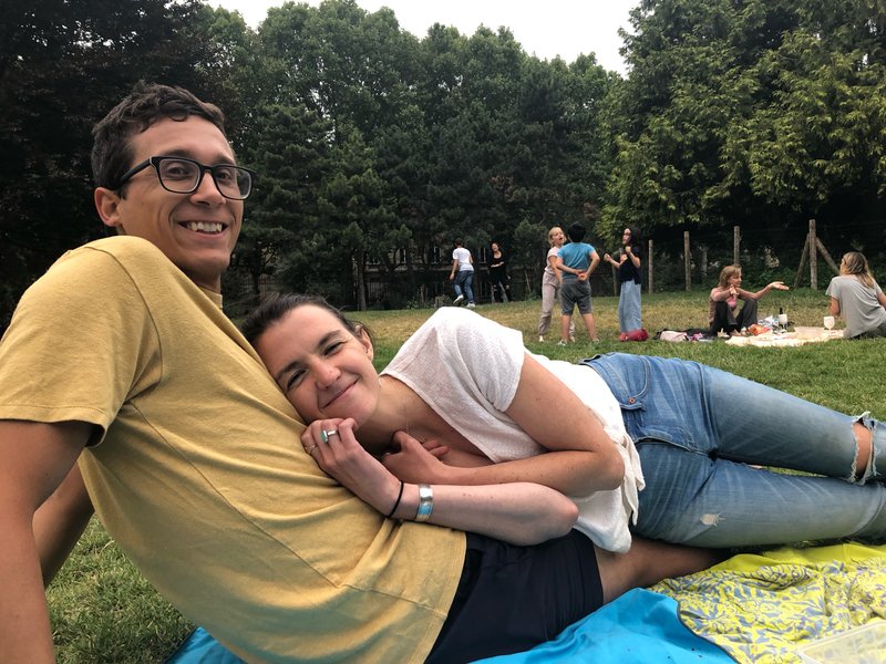 Hey, it’s us. Just lounging at our neighborhood park.