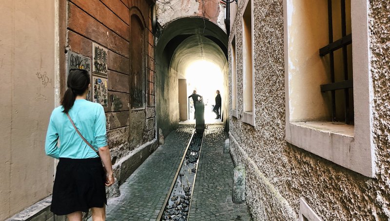 Exploring old town Ljubljana