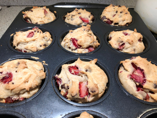 Gluten Free, Low FODMAP Strawberry Chocolate Chip Muffins cover photo