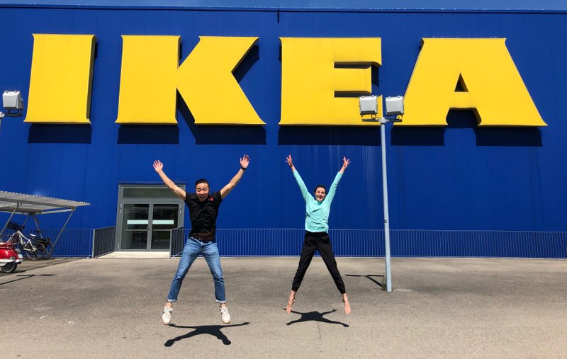 Probably not the first time star jumps and IKEA have gone together