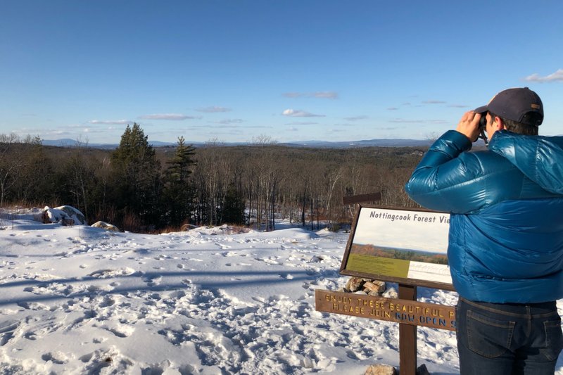 We hiked up Great Hill in Bow and could see Mount Washington!