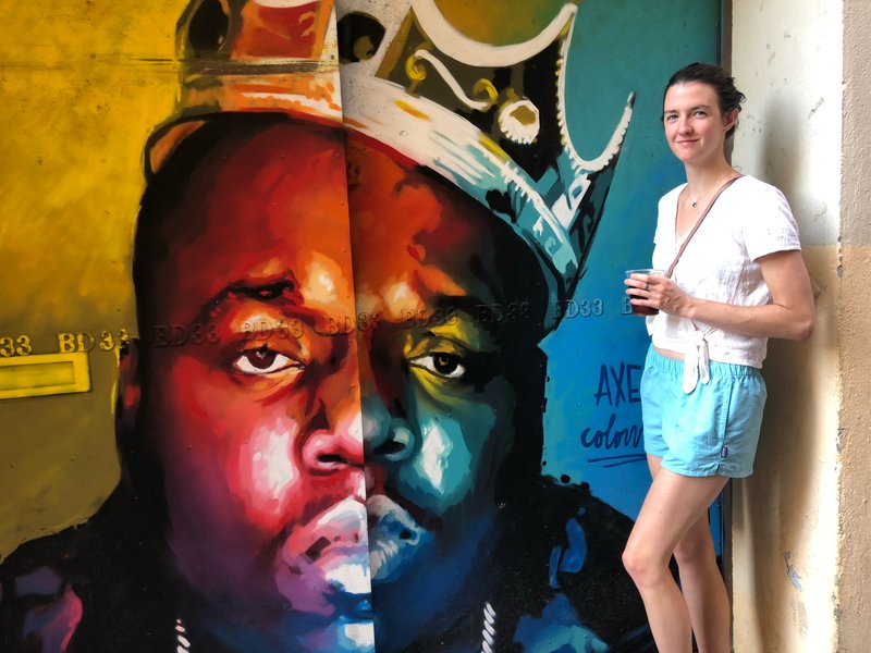 Sheila, ft. Biggie Smalls via Gracia street art