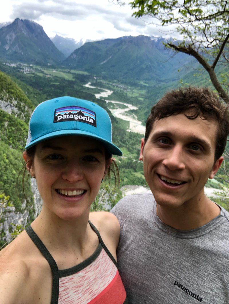 The view of the Soča from the top of the Boka trail!