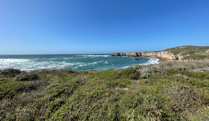 Casual view of the coast at Point Buchon. We ran into Sam of Bread Bike right after this!